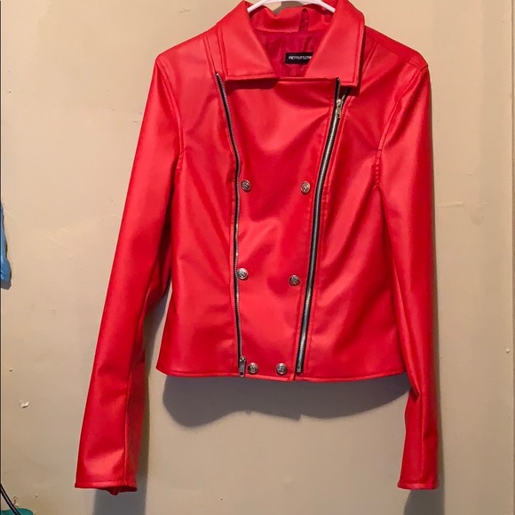 PrettyLittleThing Jackets & Blazers - Red leather jacket